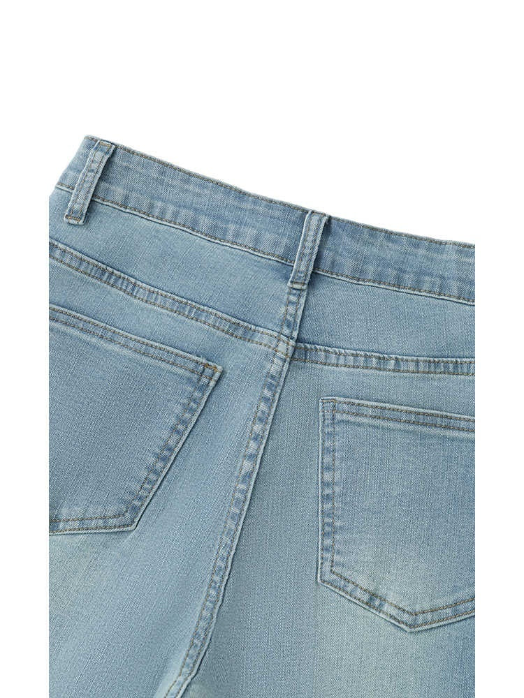 Women's Plus Size Stretch Light-colored High Waist Skinny Jeans