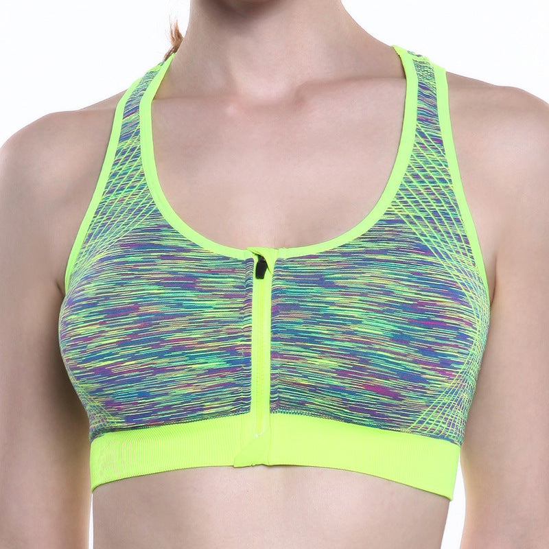 Segment dye zip bra