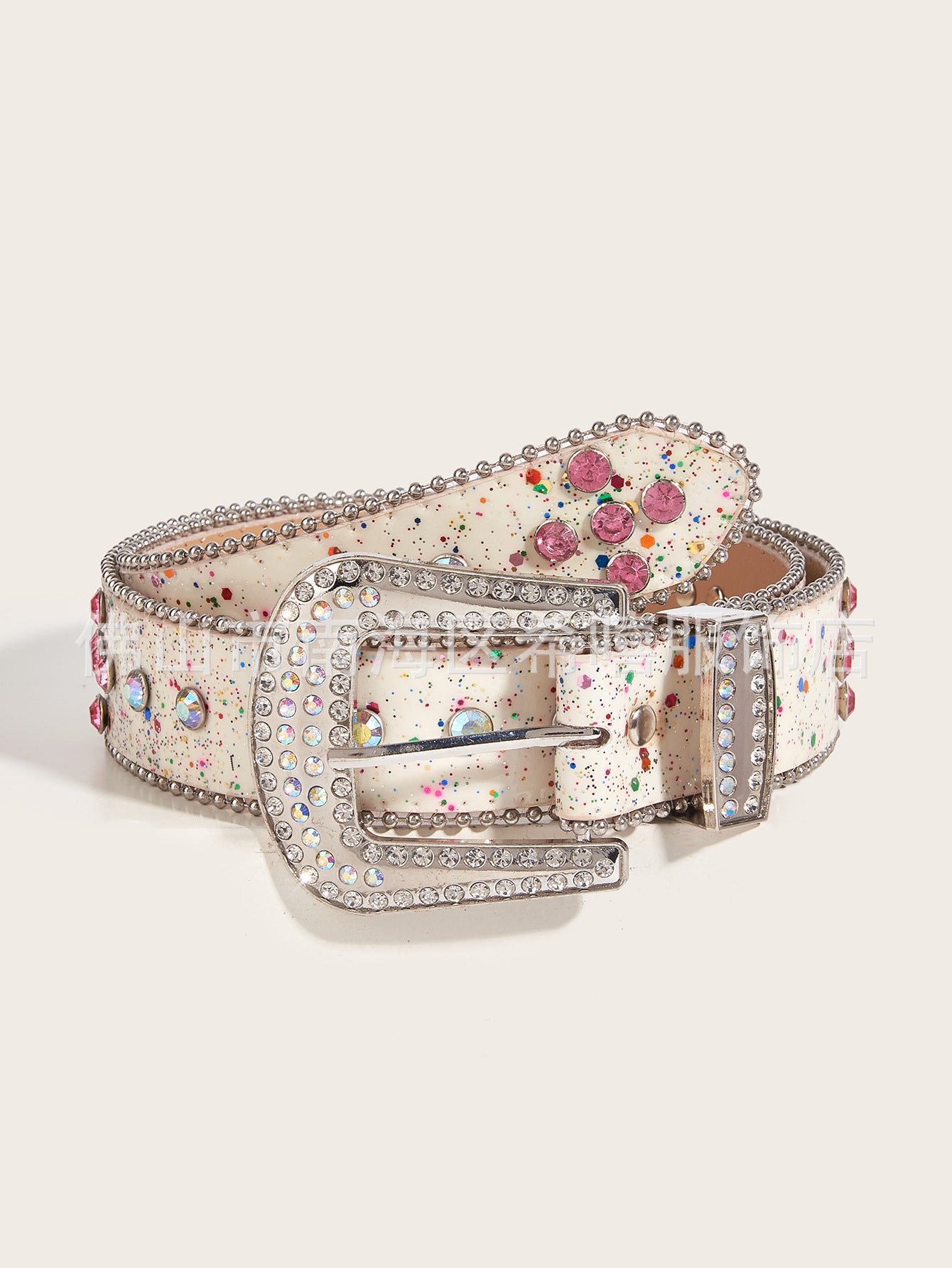 Fashion Personality Female Sequins Color Belt