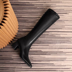 European And American Fashion Pearl High-heeled Boots Women